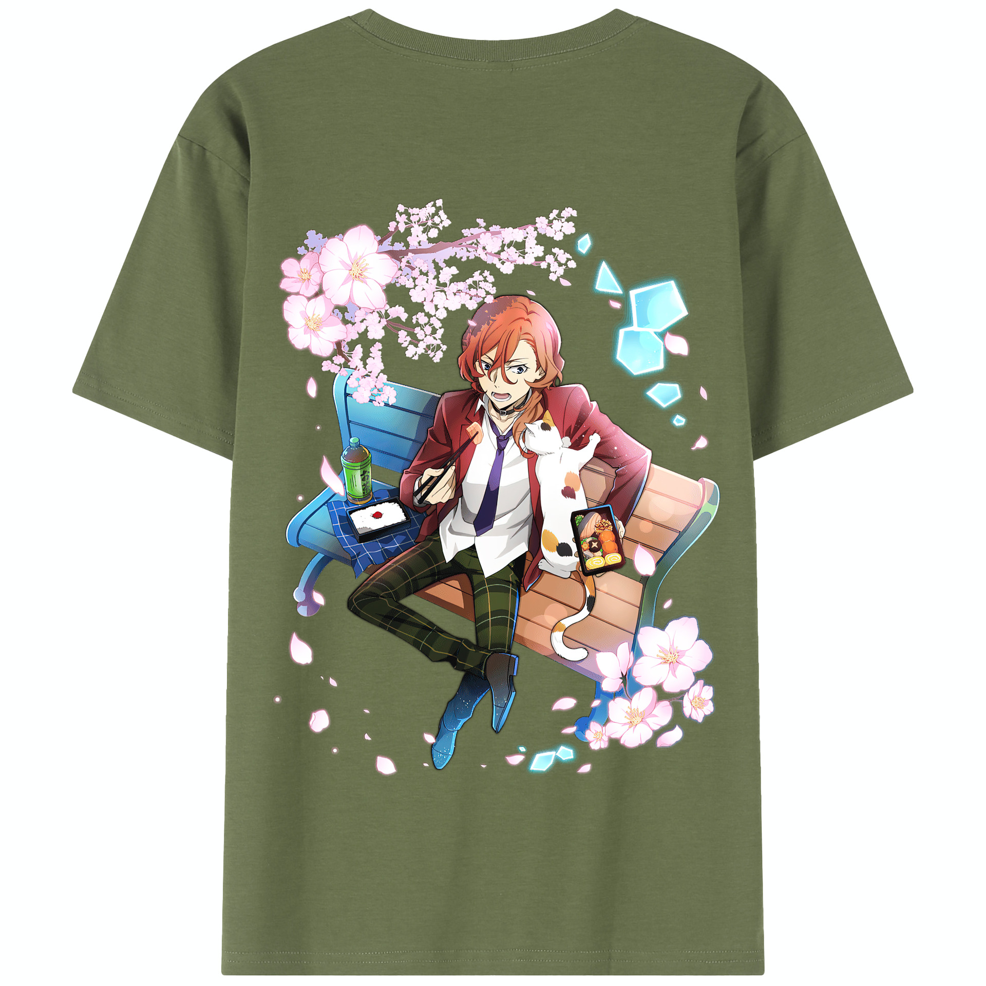 （画像用） 文豪ストレイドッグス Bungo Stray Dogs 綿100％半袖Tシャツ（背面プリント）